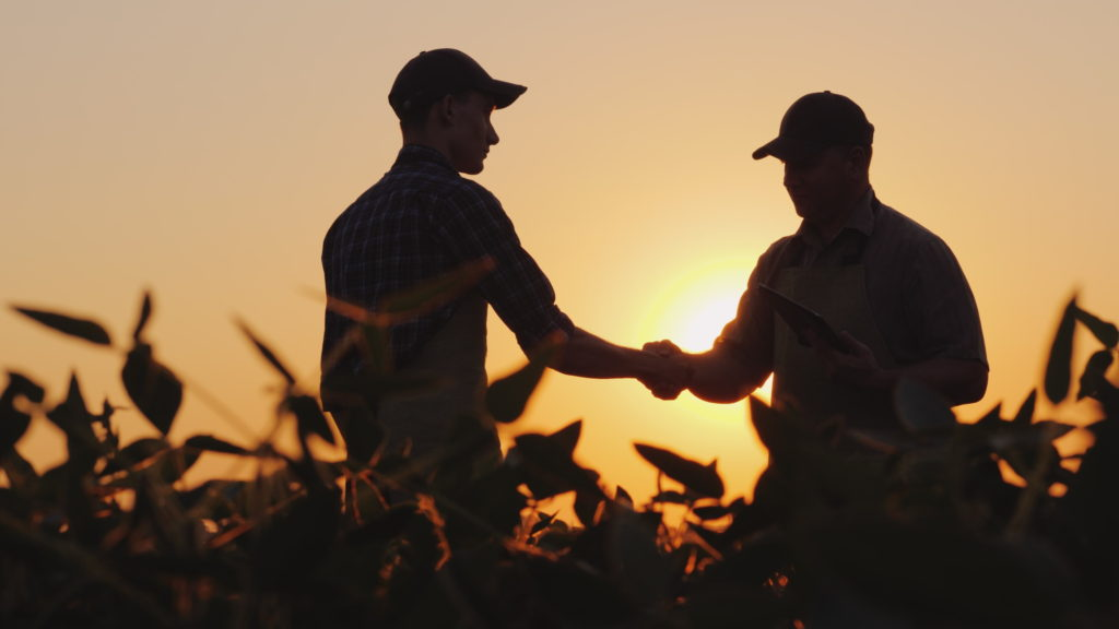 Two farmer handshake