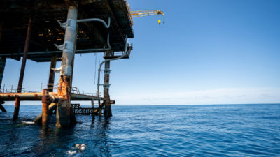 deep sea oil rig in the Gulf