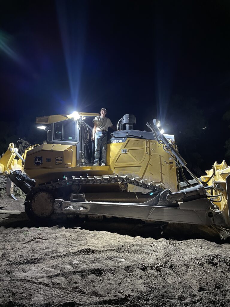 Alex Valicek on heavy equipment